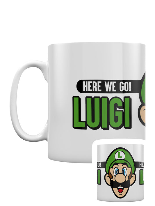 Super Mario Here We Go Luigi Boxed Mug