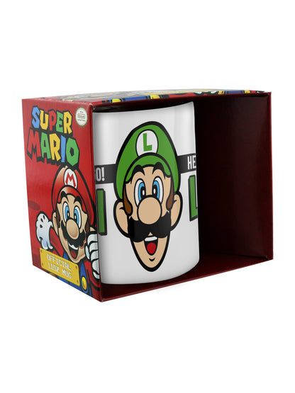 Super Mario Here We Go Luigi Boxed Mug