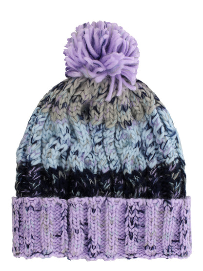 Lavender Fizz Corkscrew Pom Pom Beanie