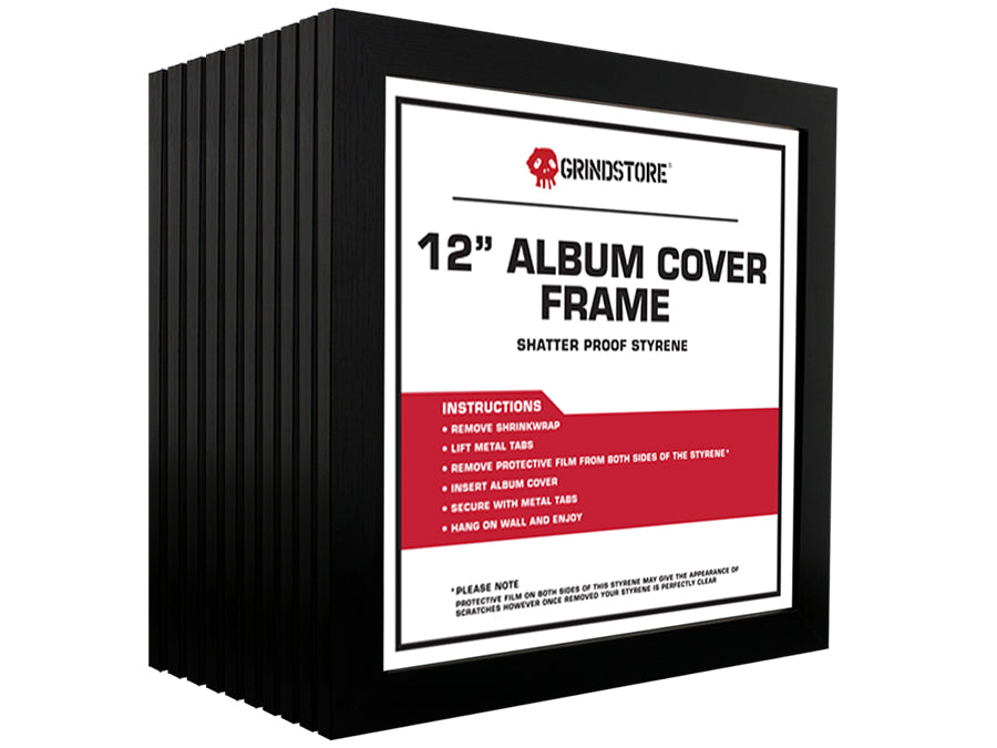 12" Record Cover Album Frame - Black - 10 PACK