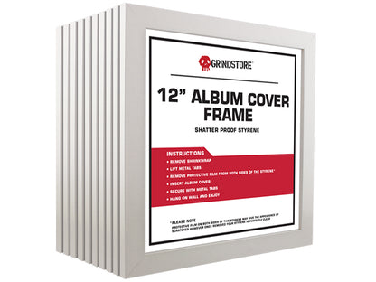 12" Record Cover Album Frame - White - 10 PACK