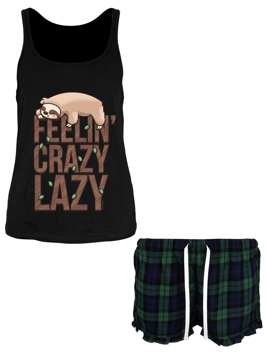 Feelin' Crazy Lazy Sloth Ladies Short Pyjama Set