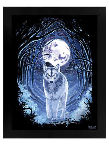 Requiem Collective Benithe Wolf Black Wooden Framed Print