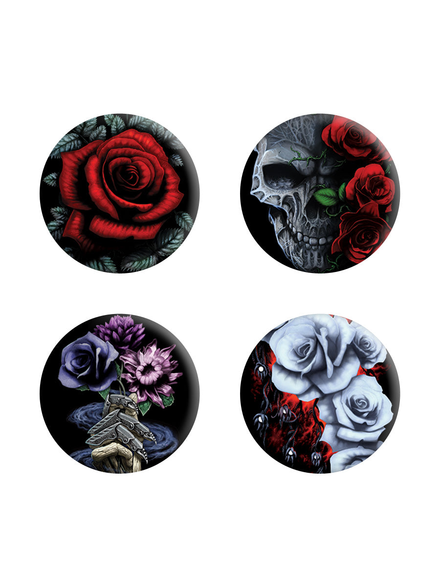 Requiem Collective Cardinal Rose Badge Pack