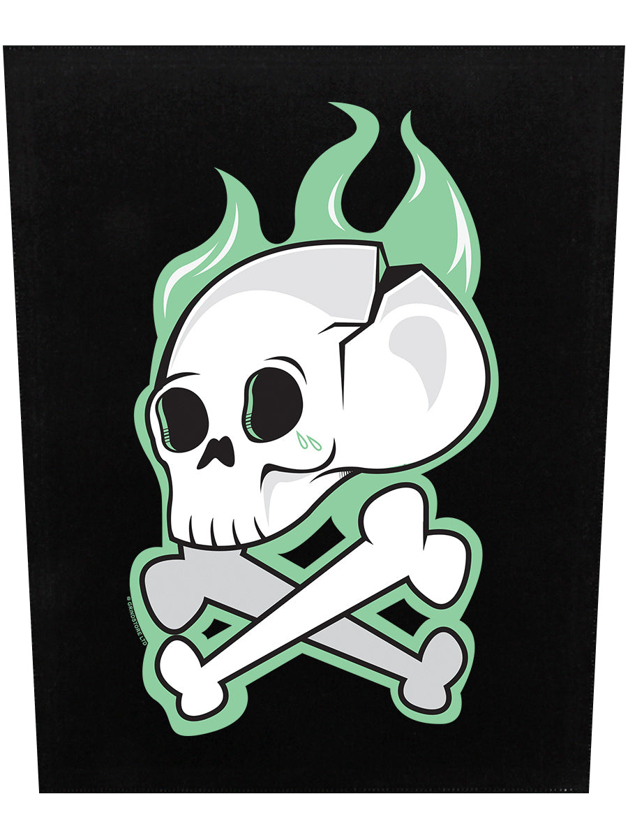 Flaming Skull Backpatch