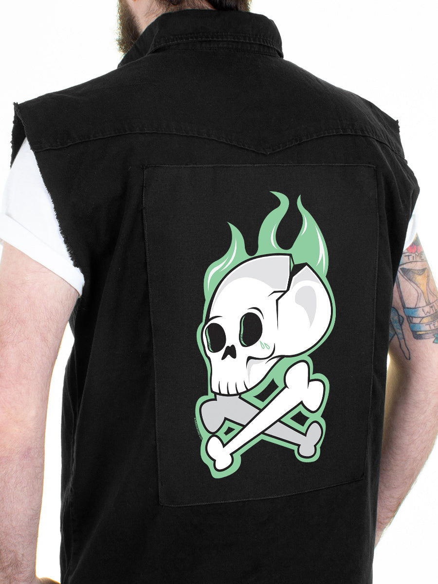 Flaming Skull Backpatch