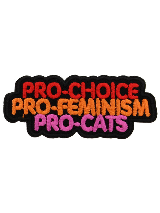 Pro Choice Pro Feminism Pro Cats Patch