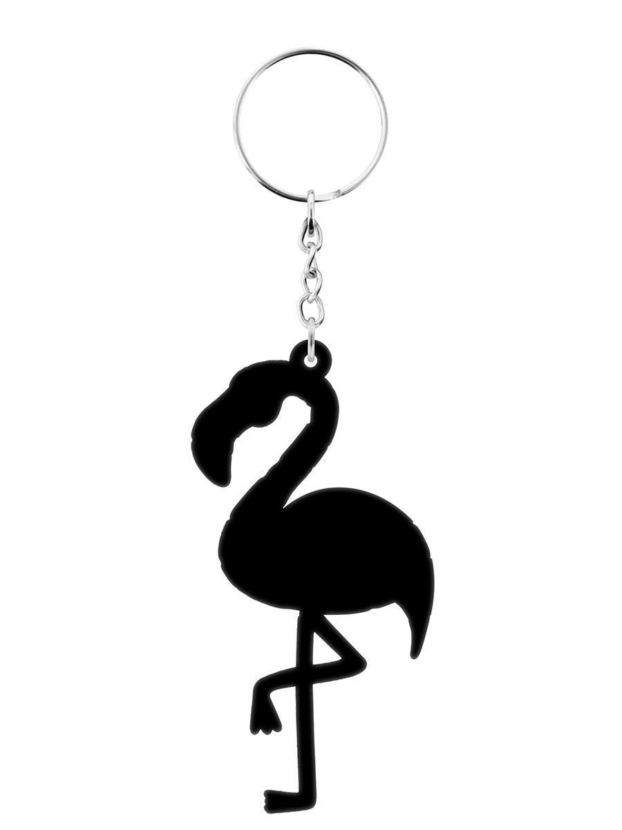 Spotty Flamingo Rubber Keychain