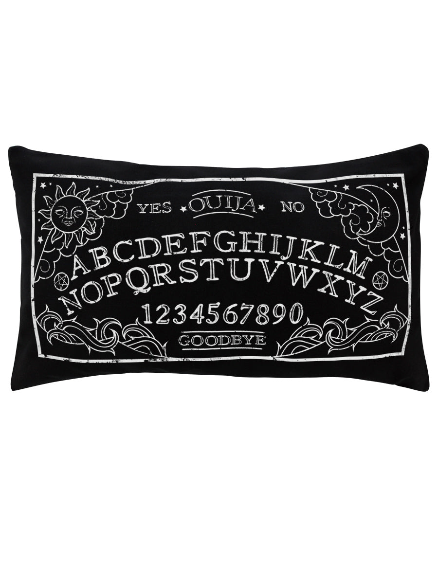 Ouija Board Black Rectangular Cushion