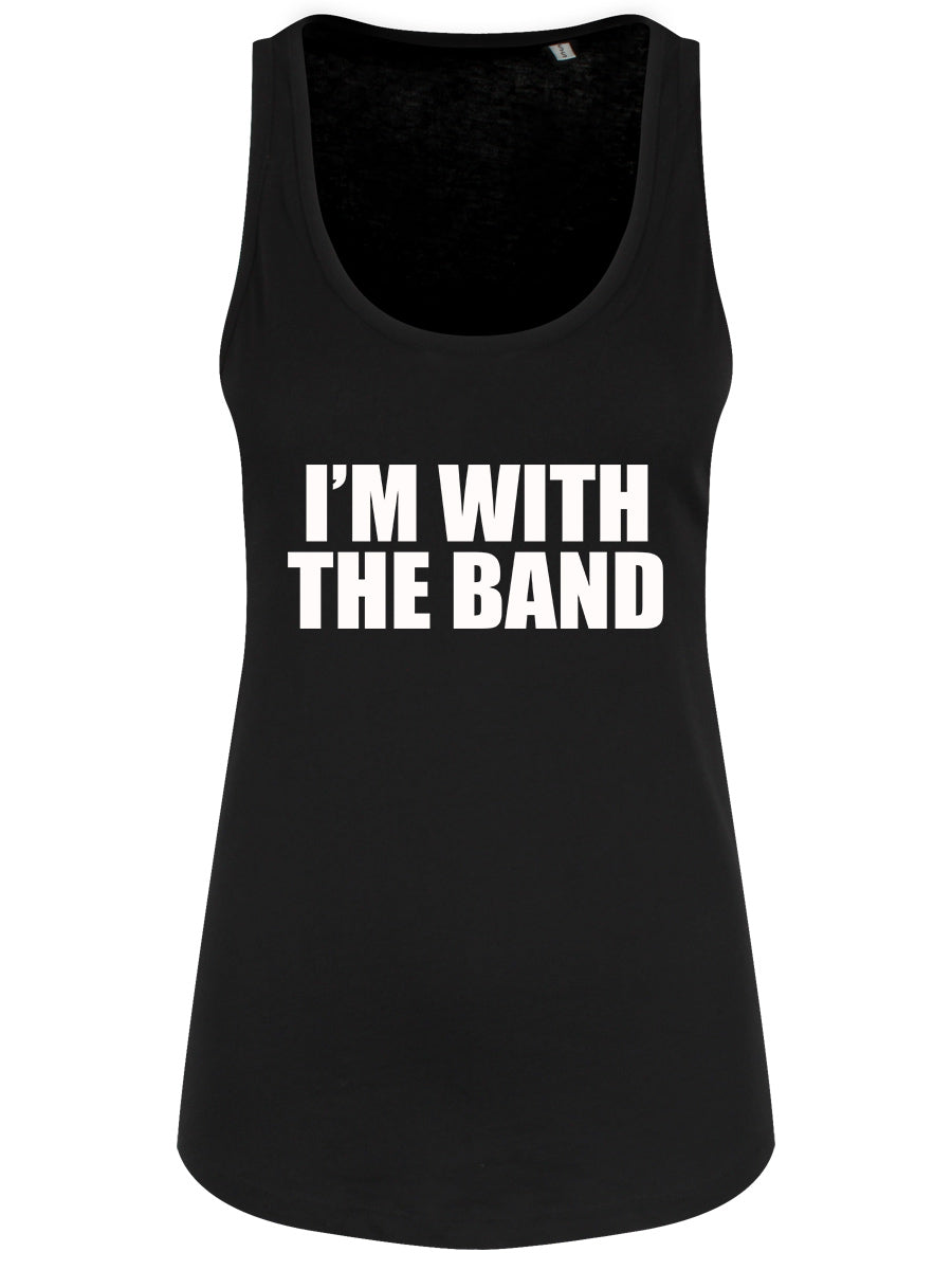 I'm With The Band Ladies Black Floaty Tank