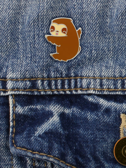 Baby Sloth Enamel Pin Badge