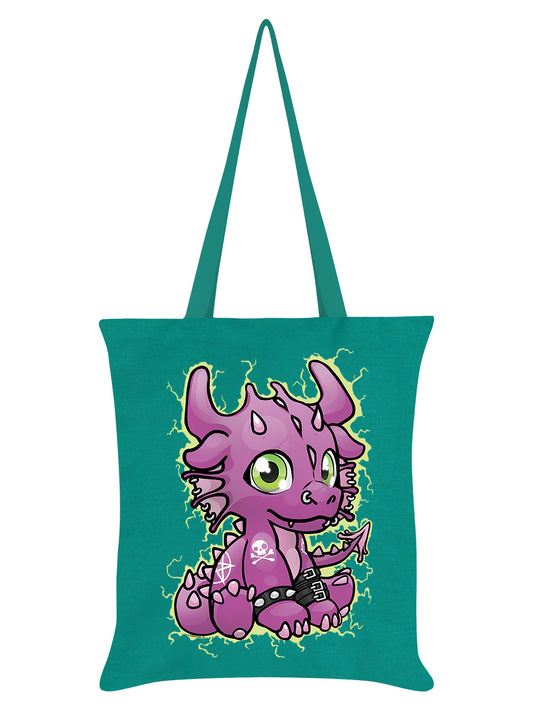 Bazzalth The Baby Dragon Emerald Green Tote Bag