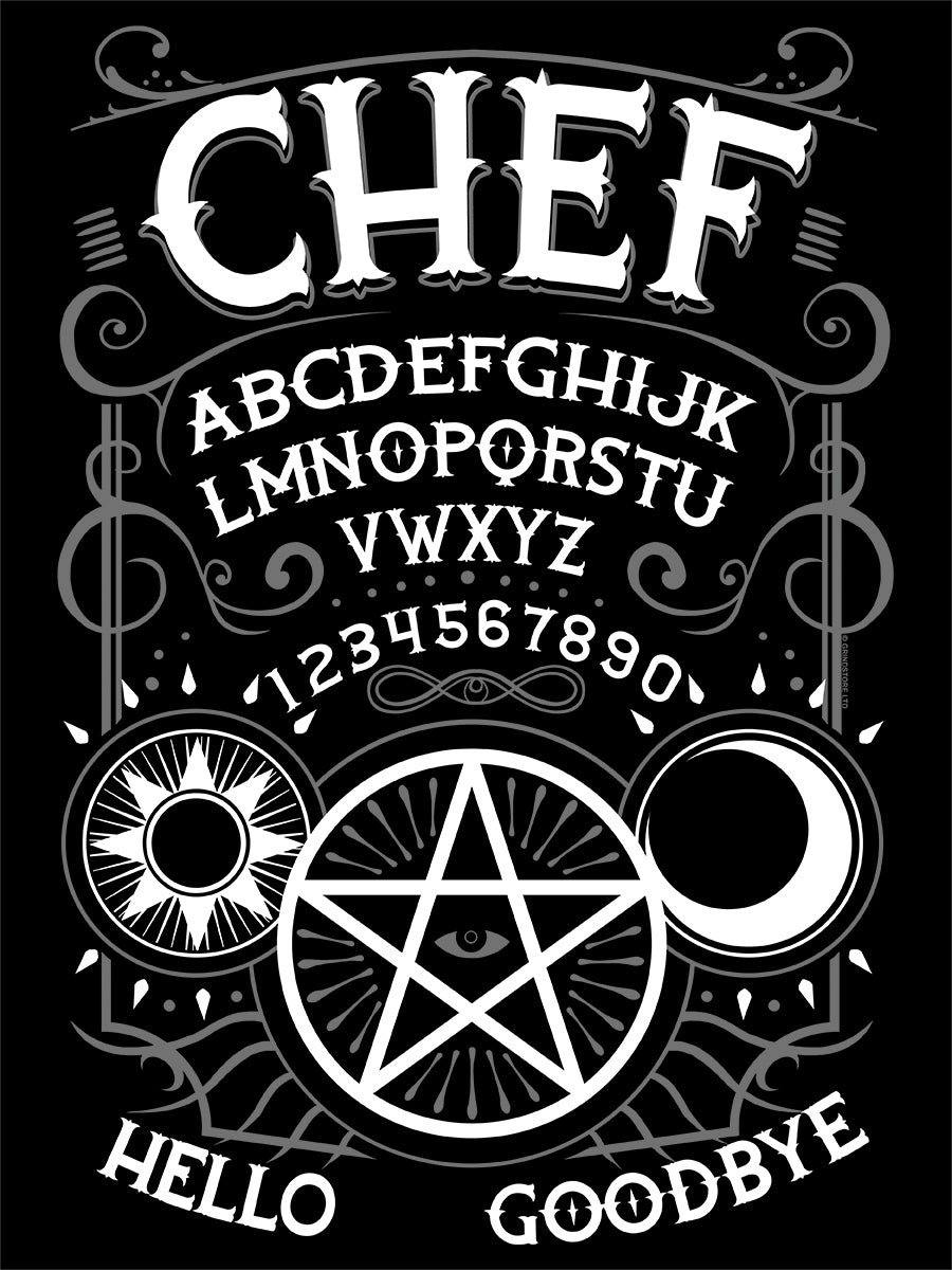 The Spiritual Chef Black Ouija Apron