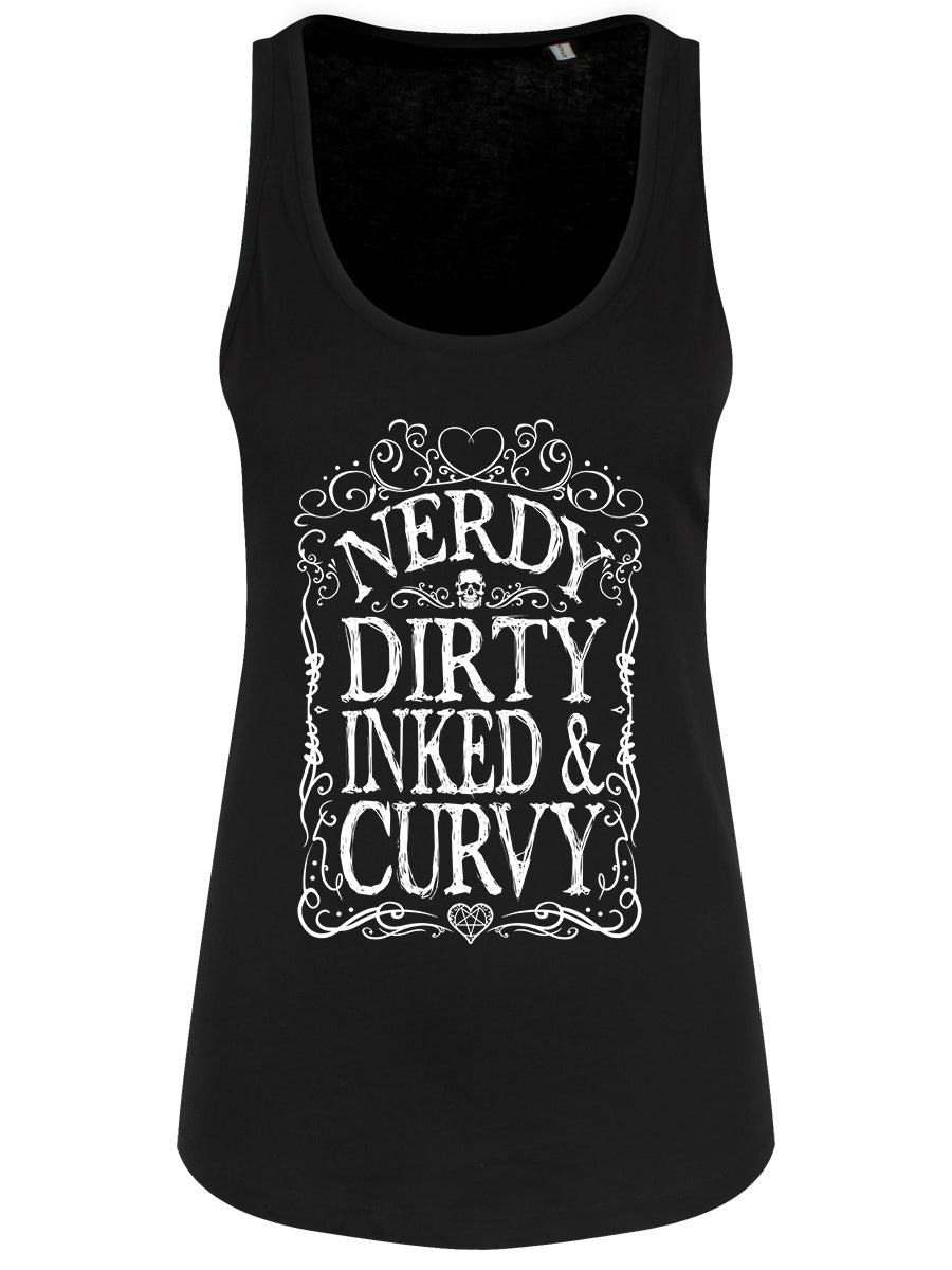 Nerdy Dirty Inked & Curvy Ladies Black Floaty Tank