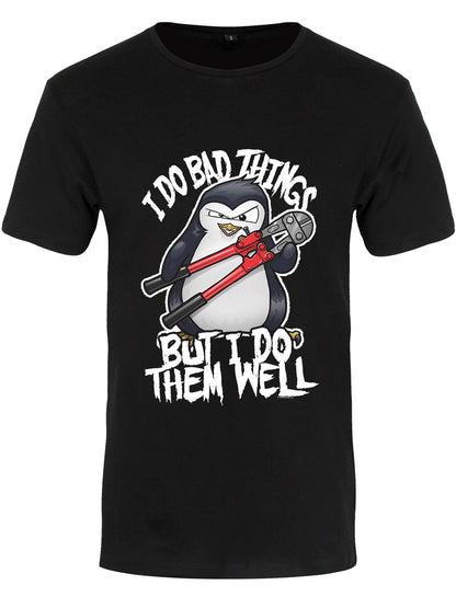 Psycho Penguin I Do Bad Things Men's Premium Black T-Shirt