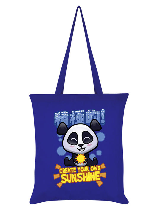 Handa Panda Create Your Own Sunshine Royal Blue Tote Bag