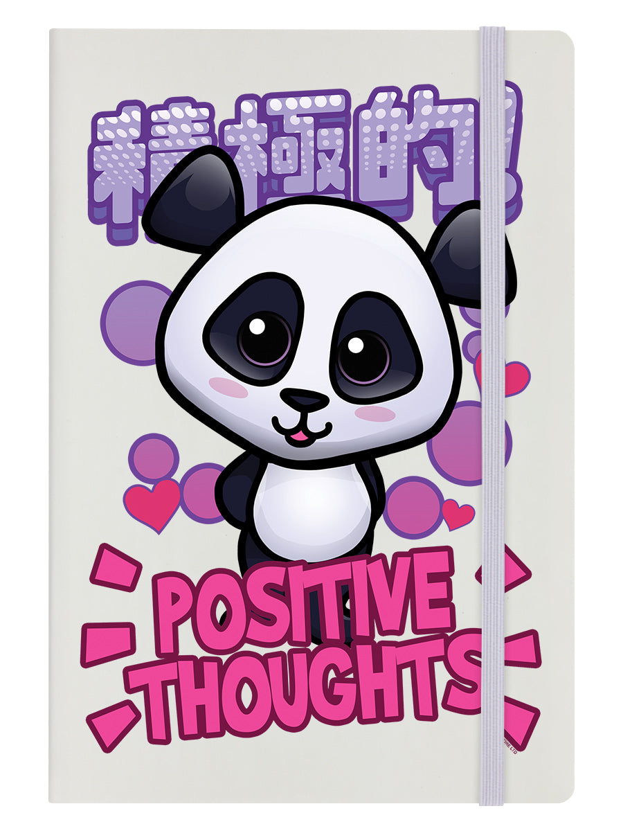 Handa Panda Positive Thoughts A5 Hard Cover Cream Notebook