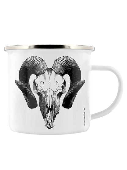 Aries Skull Enamel Mug