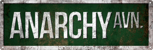 Anarchy Avenue Slim Tin Sign