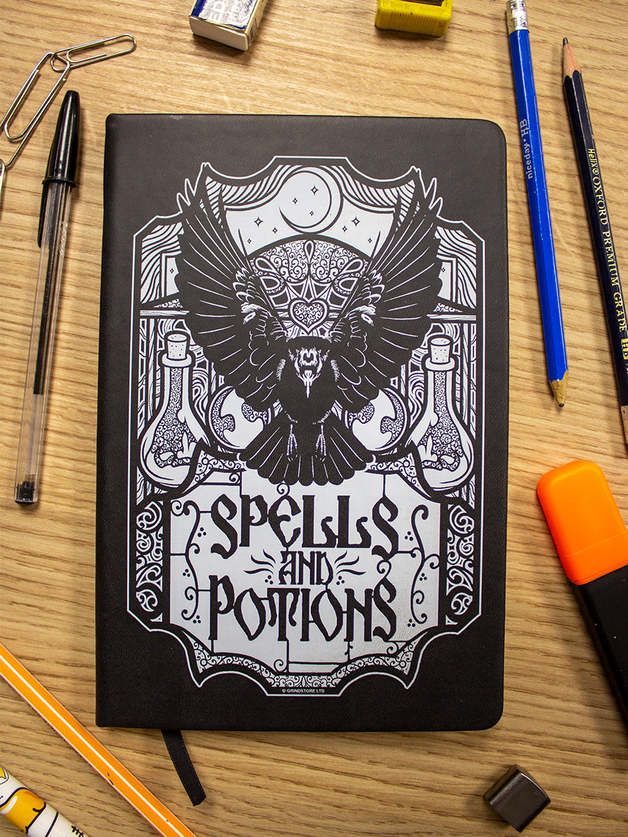 Spells & Potions Black A5 Hard Cover Notebook