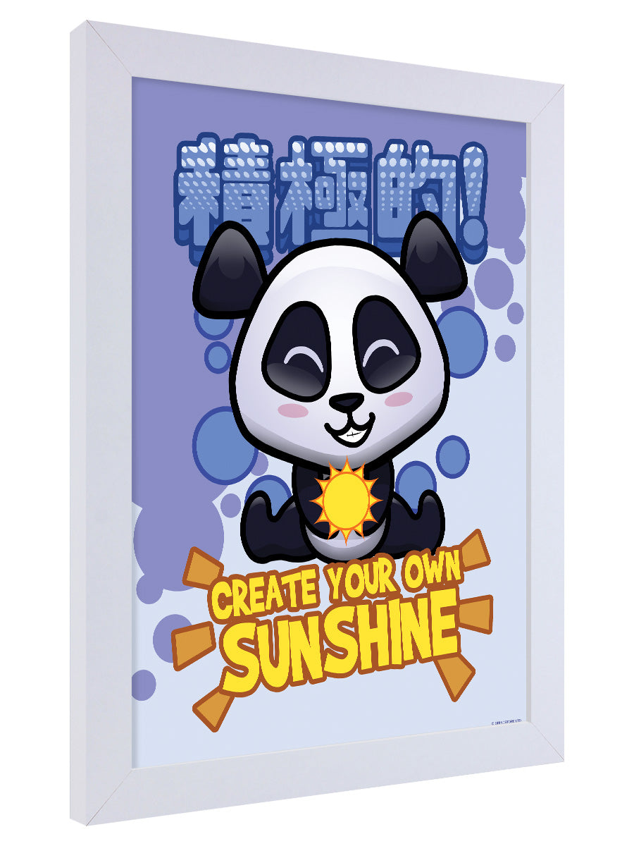 Handa Panda Create Your Own Sunshine White Wooden Framed Print