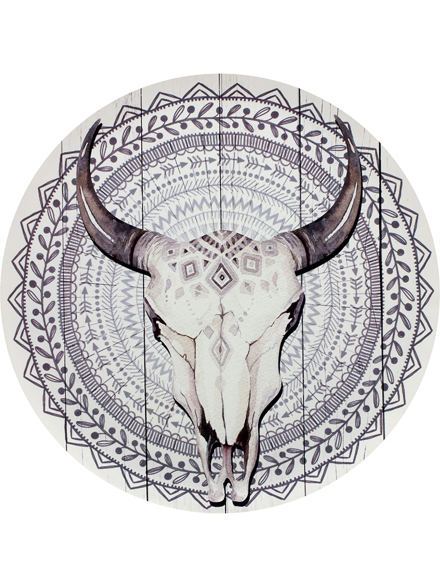 Antelope Skull Decorative Tin Plate