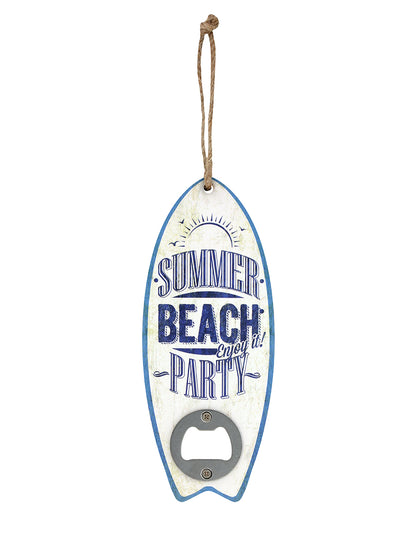 Summer Beach Party Surf Board Shaped Bottle Opener