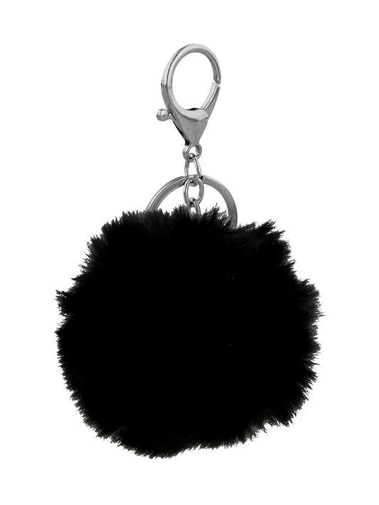 Black Pom Pom Key Chain