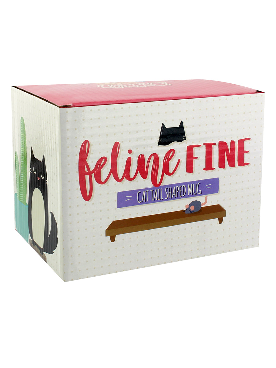 Feline Fine Black Cat Latte Mug