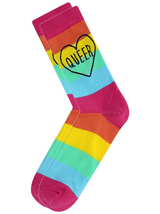 Queer Rainbow Ladies Cotton Socks