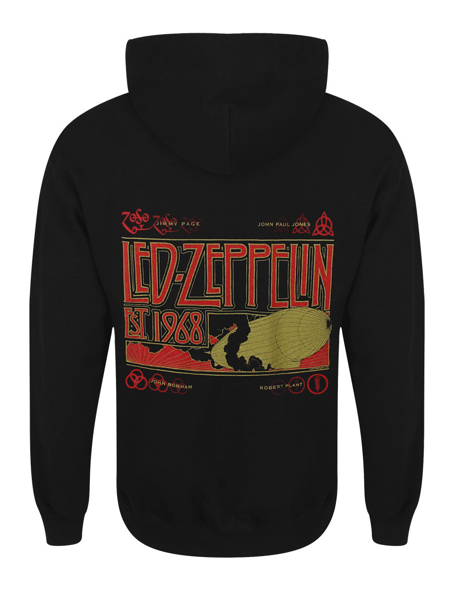 Led Zeppelin Zeppelin & Smoke Men's Black Zipped Hoodie