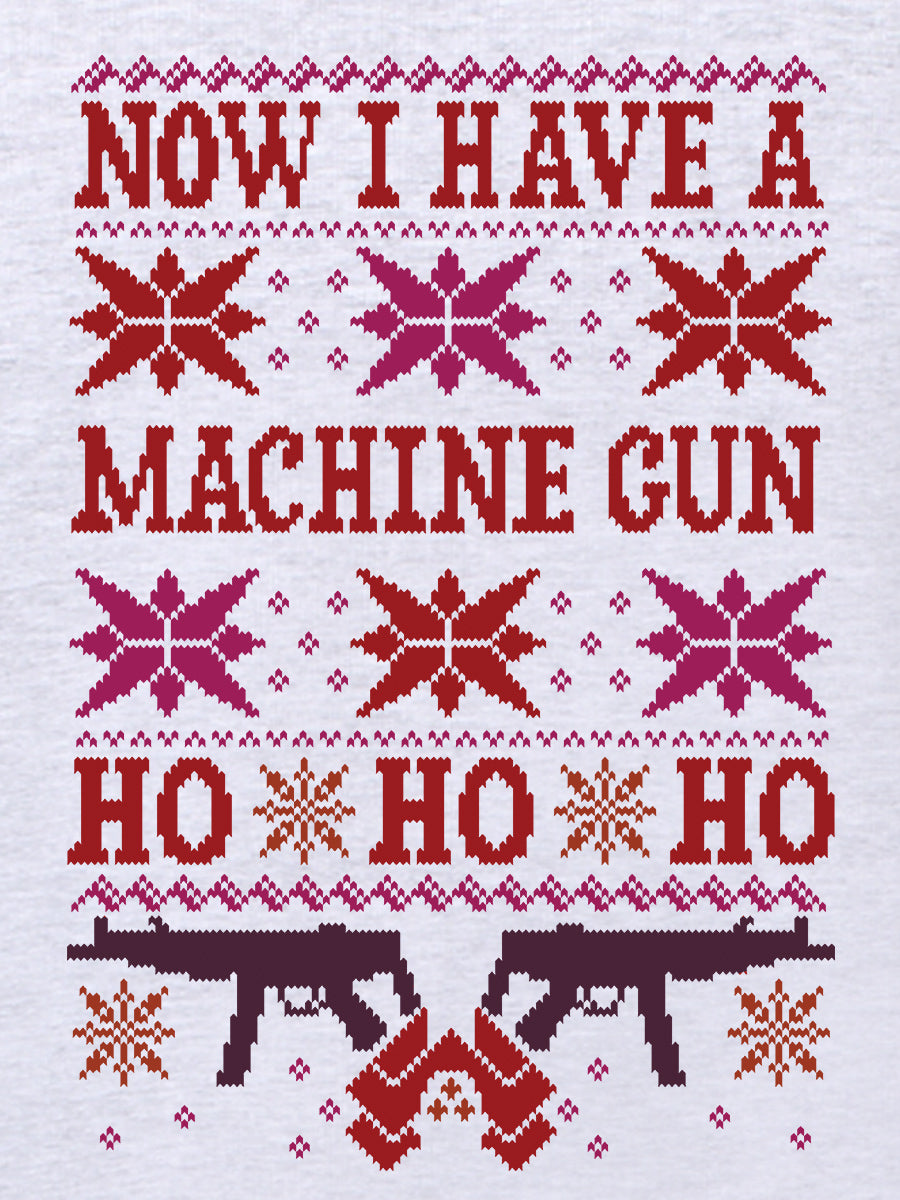 Now I Have A Machine Gun Men's Grey Christmas Jumper