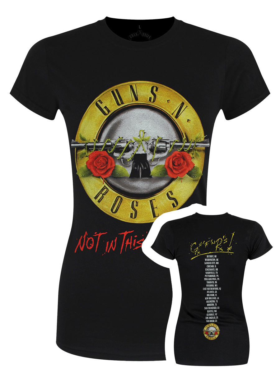Guns N Roses Not In This Lifetime Tour Ladies Black T-Shirt