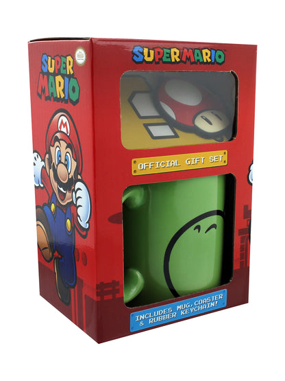 Super Mario Yoshi Mug, Coaster and Keyring Set