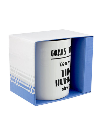 Goals Today: Keep The Tiny Humans Alive Mug & Coaster Set