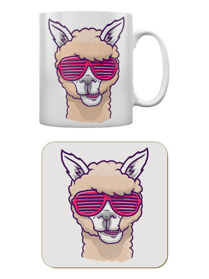 This Llama Don't Need No Drama Mug & Coaster Set