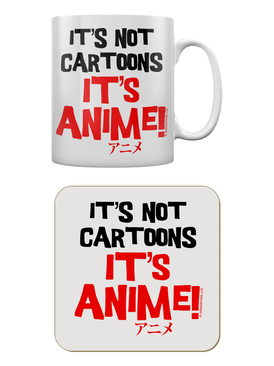 It's Not Cartoons, It's Animé Mug & Coaster Set