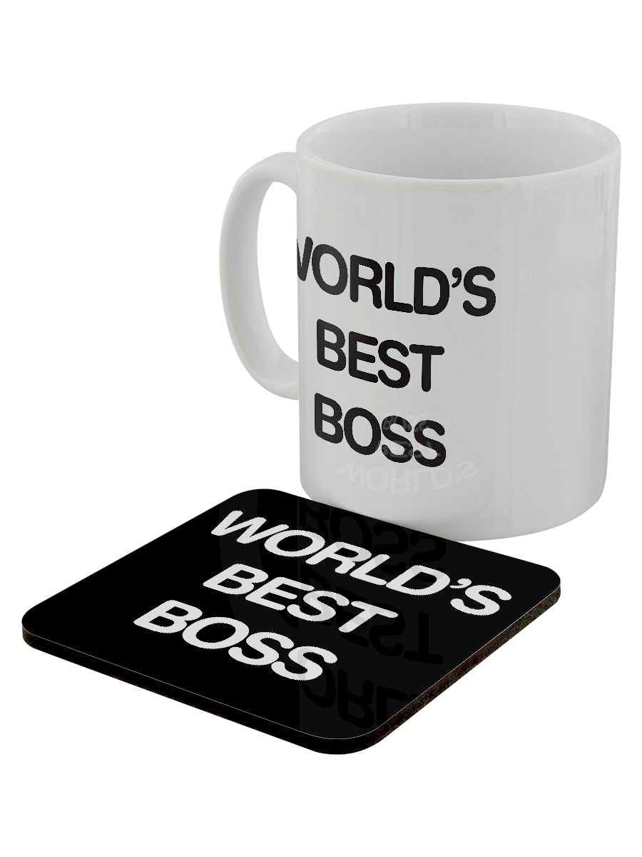 World's Best Boss Mug & Coaster Set