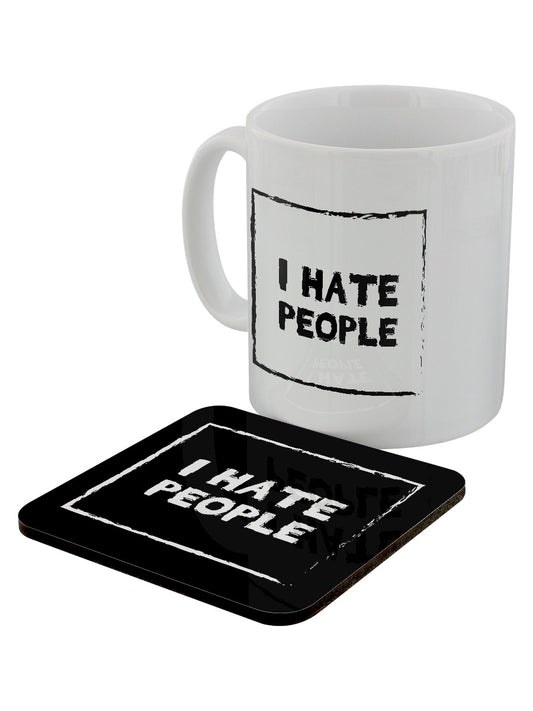 I Hate People Mug & Coaster Set