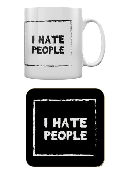 I Hate People Mug & Coaster Set