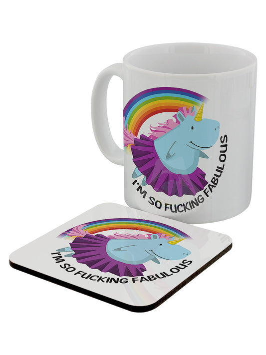 I'm So Fucking Fabulous Mug & Coaster Set