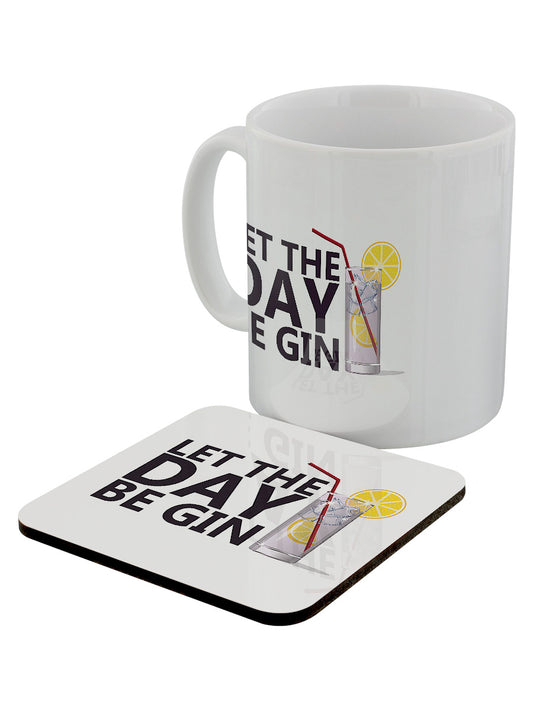 Let The Day Be Gin Mug & Coaster Set