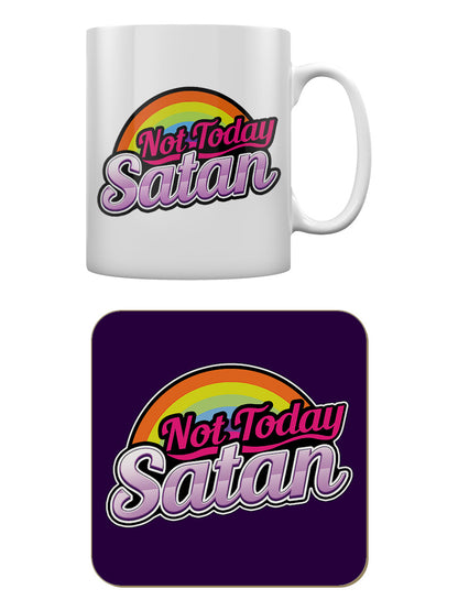 Not Today Satan Mug & Coaster Set