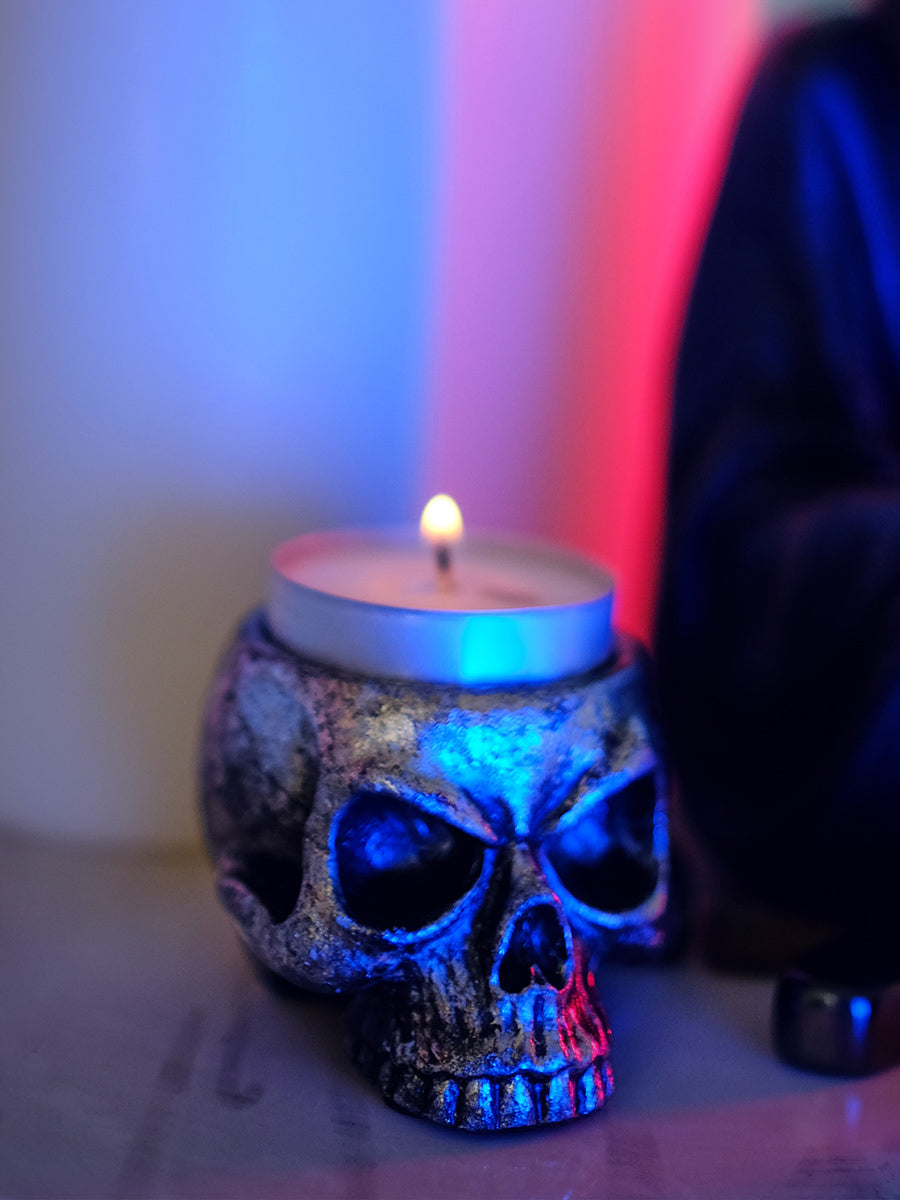 Alchemy Skull Tea Light Holder