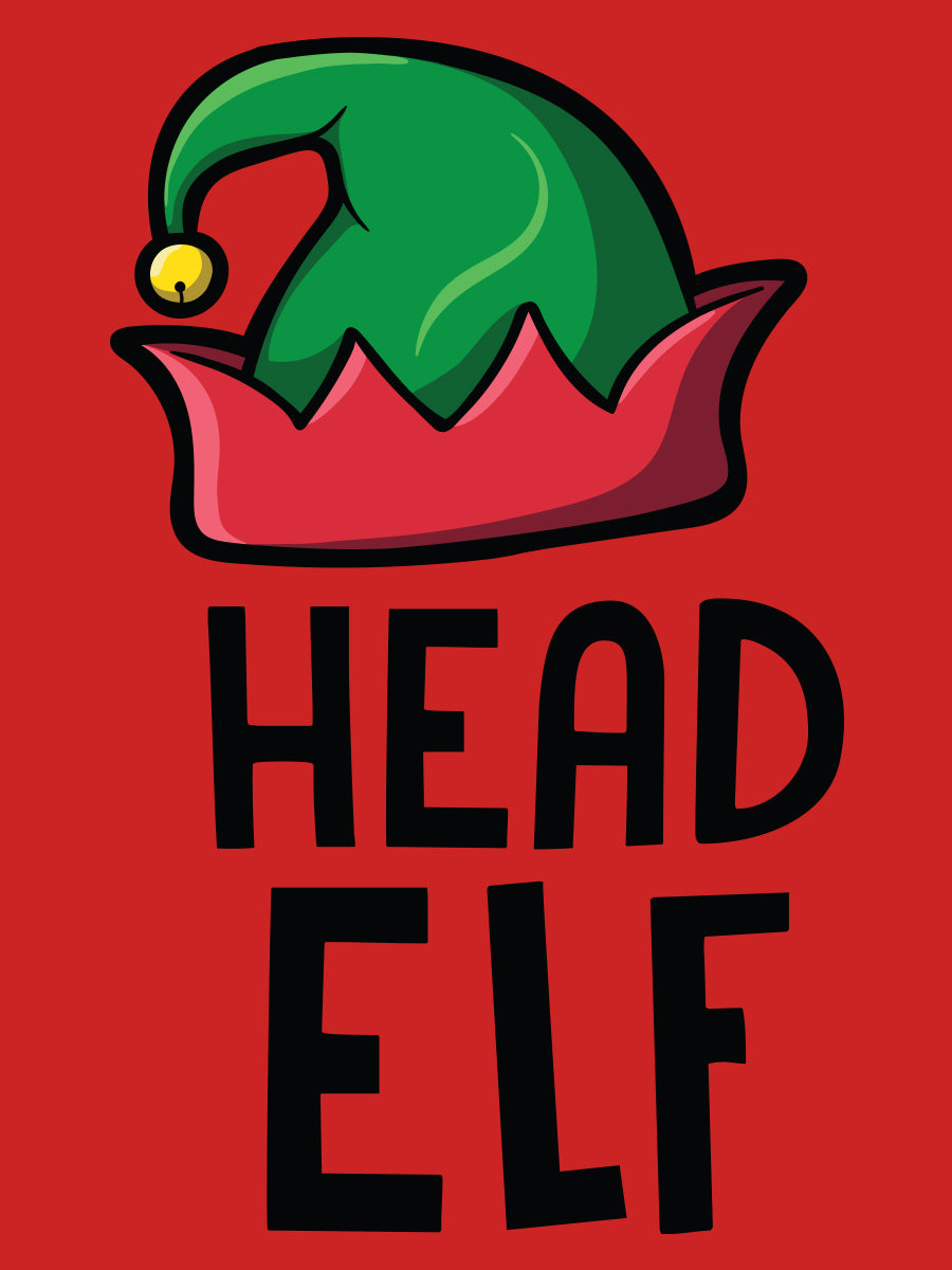 Head Elf Men's Red Christmas Jumper