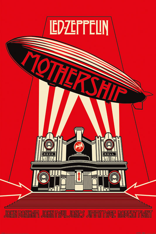 Led Zeppelin Mothership Red Poster