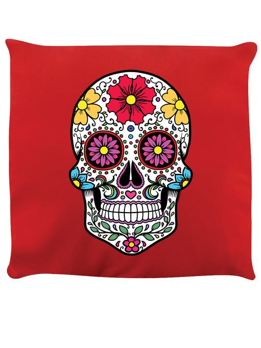 Sugar Skull Red Cushion