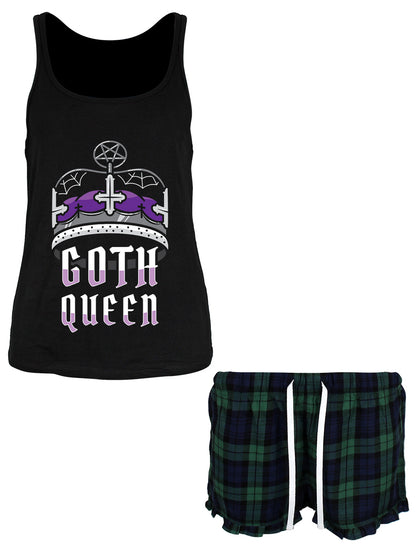 Goth Queen Ladies Short Pyjama Set