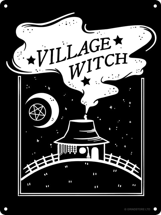 Village Witch Mini Tin Sign