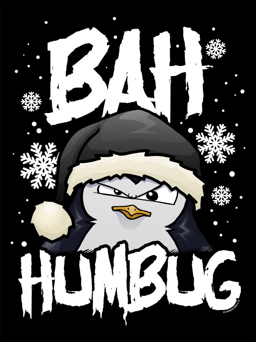 Psycho Penguin Bah Humbug Black Santa Sack